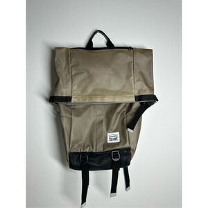 Levi's Men's Valencia Roll Top Backpack Men's Roll Top Backpack Tan Black *Notes